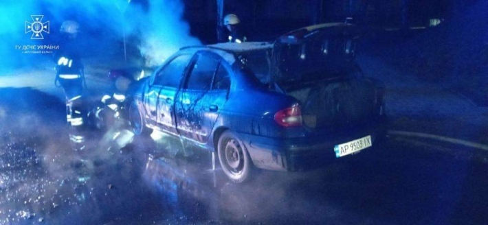 У Запоріжжі під час руху спалахнула іномарка (фото)